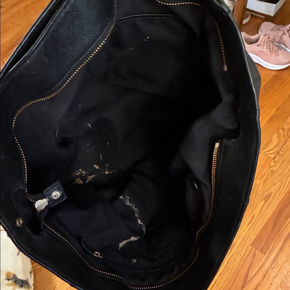 Coach (REHAB Project) Black Tote with Gold Accents READ FULL Description - Picture 12 of 13